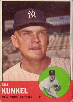 1963 Topps Baseball Cards      523     Bill Kunkel